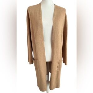 Long sweater cardigan w/pockets